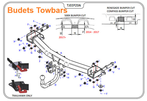 Jeep renegade tow bar - tow, 2014