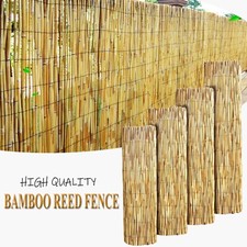 Natural Bamboo Reed Fence Screen Roll Screening Privacy Sun Panel Garden Outdoor