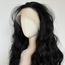 Long Wavy Black HD Lace Front Wig Pre Plucked Heat Resistant Hair