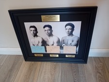 Turpin Brothers Boxing Autographs Rare Randolph Jackie Dick Hand Signed Framed