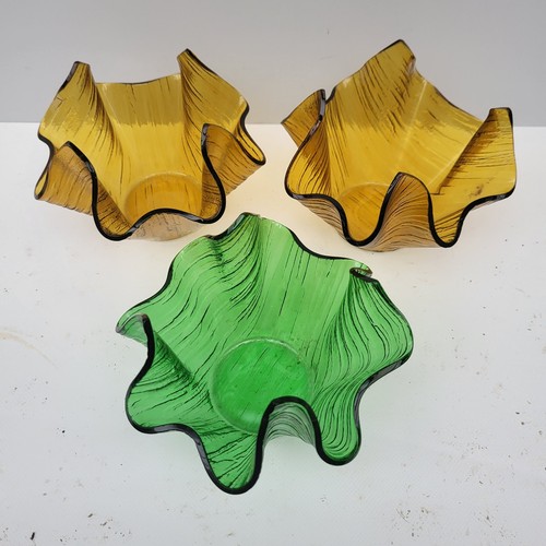 Three vintage chance glass - three,