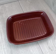 Vintage Simpsons Cookware Ridged Baking Roasting Dish Medium Brown  10.5" Length