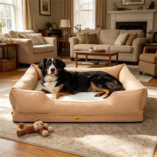 Soft dog bed sleeping - sleeping, couch