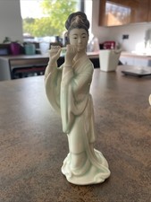 Chinese Ceramic Musician (Flute) Figure 8-inches tall
