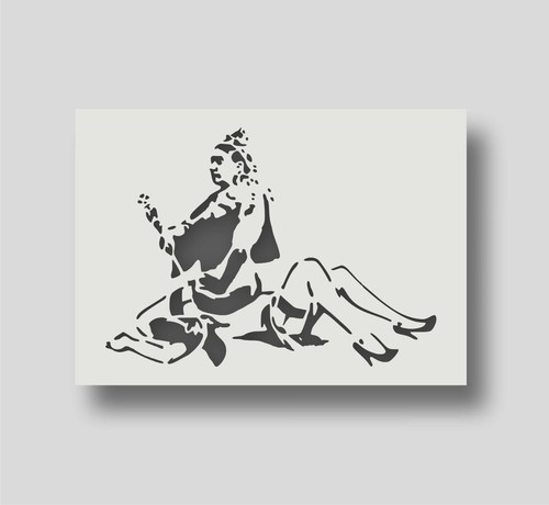 Banksy queen vic stencil - queen,