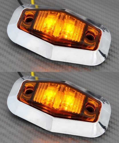 24v led amber side chrome - 24v,