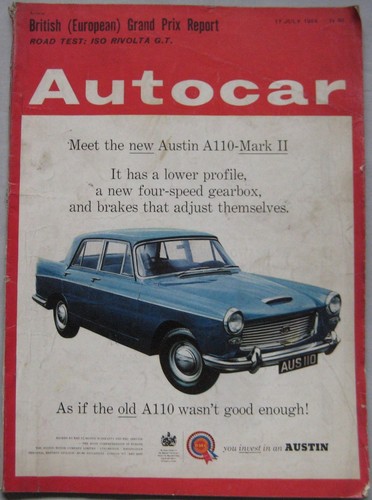 Autocar magazine 1964 - magazine, 17/7/1964
