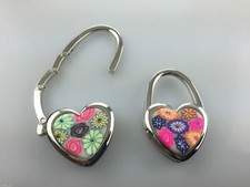 12 x Handbag Bag Hangers Heart