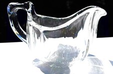 Cut Crystal Glass Jug Sauce Boat Gravy Boat