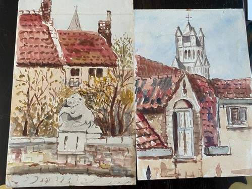 Watercolour studies church - studies,
