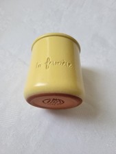 1 X La Fermiere Yellow Glazed Terra Cotta Pot | Freezer Microwave Oven Safe