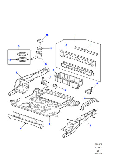 Land rover bracket assy rear - land,