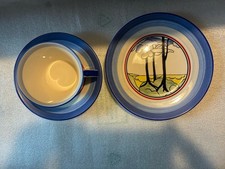 Wedgwood Clarice Cliff centenary collection Blue Firs cup, saucer and plate