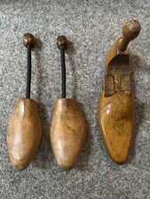 Vintage pair and single wooden shoe lasts stretchers Cobbler Mancave