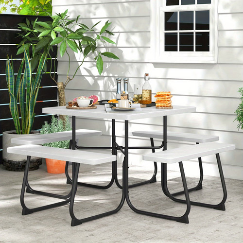 Square picnic table bench - picnic, set