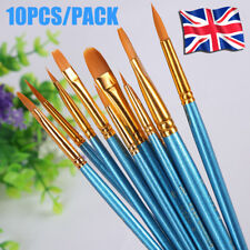 Professional Face Painting Brushes Glitters Round Flat Tip Art Paint Brushes Set