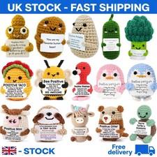 Positive Card Funny Positive Potato Animal Doll Handmade Wool Knitted Hug Dolls