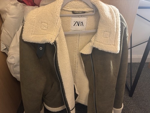 Zara women green faux - zara,