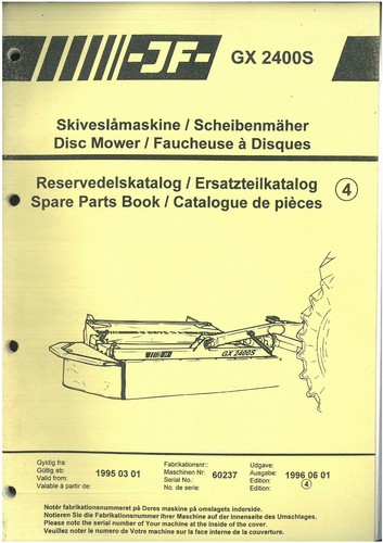 Disc mower gx2400s parts - disc,