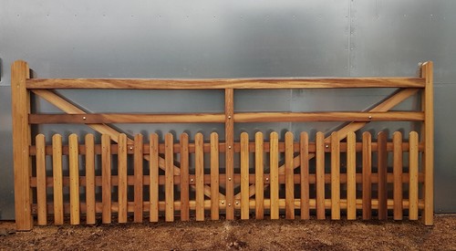 Hardwood iroko paled entrance - hardwood,