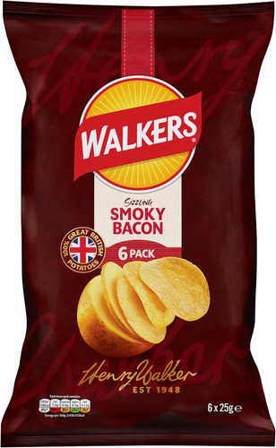 Walkers smoky bacon - bacon, multipack