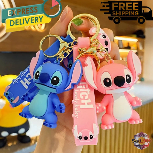 Cute stitch keychain couple - cute,