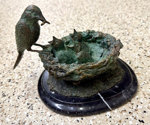 Antique bronze chenet - p.,