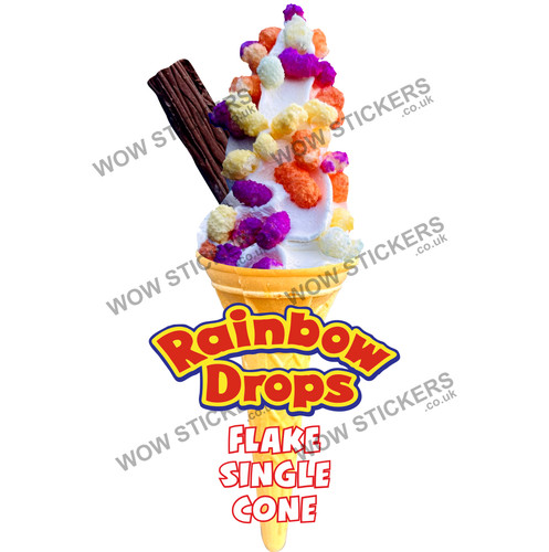 Ice cream van sticker rainbow - ice,