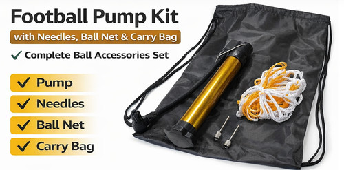 Football pump kit with - football,