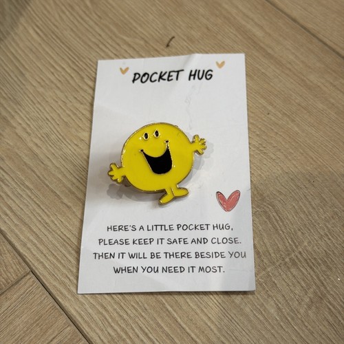 Men happy pocket hug - happy, pin