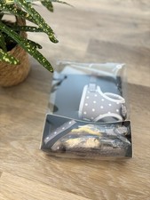 XS Puppy Collar Harness Dog Leash For Small Dogs Grey Polka Dot