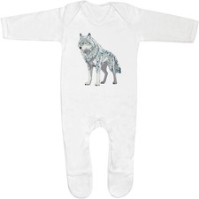 'Crystal Wolf' Baby Romper