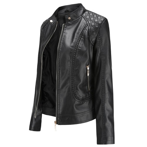 Leather jacket women biker - jacket,