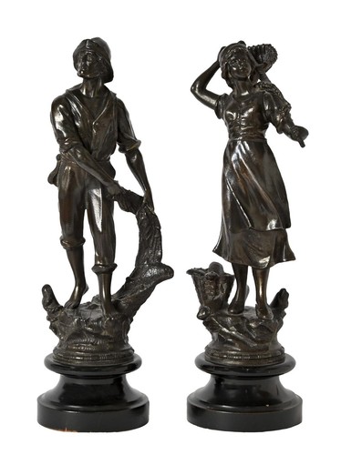Antique pair bronzed - an,