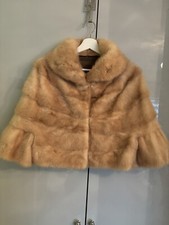 Real Mink Fur Bolero,short Jacket,light Brown Tan Colour,S-10