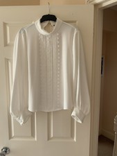 zara women combined blouse, ecru, size XL, bnwot