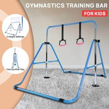 Foldable Gymnastic Bar Kids Adjustable Horizontal Kip Bars Home Gym Training UK