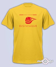 40th Anniversary KRAFTWERK TRANS EUROPE EXPRESS RETRO Mens T-Shirt Yellow Red