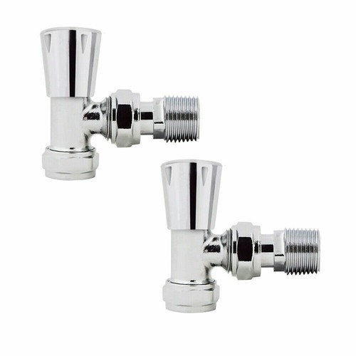 Angled radiator valves - angled, manual