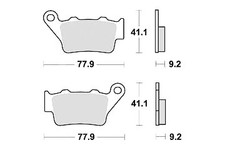 Set of 2 rear brake pads