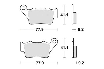 Set rear brake pads pr - pads,