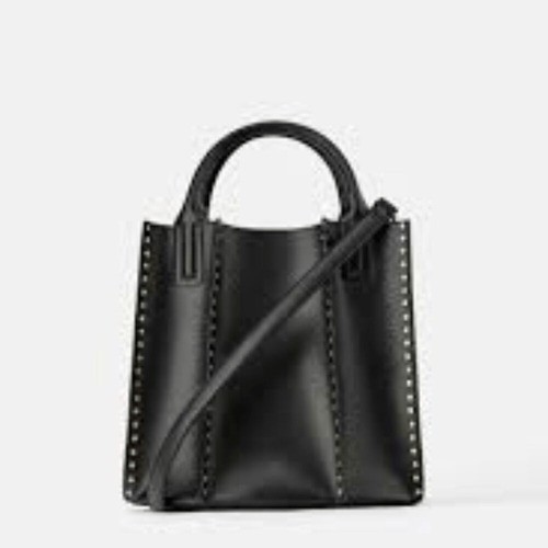 Zara black studded mini tote - zara,