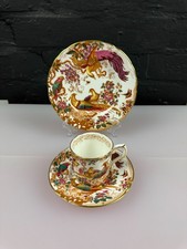 Royal Crown Derby Olde Avesbury A.73 Coffee Trio Cup Saucer & Side Plate Set