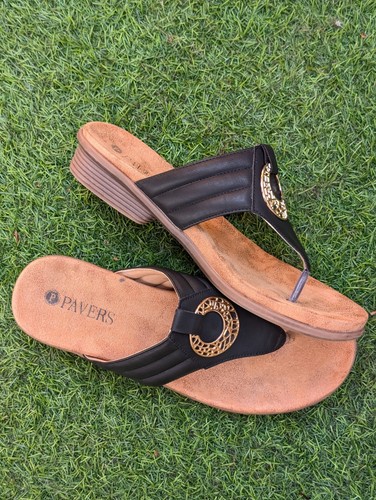 Pavers ladies sandals black - sandals,