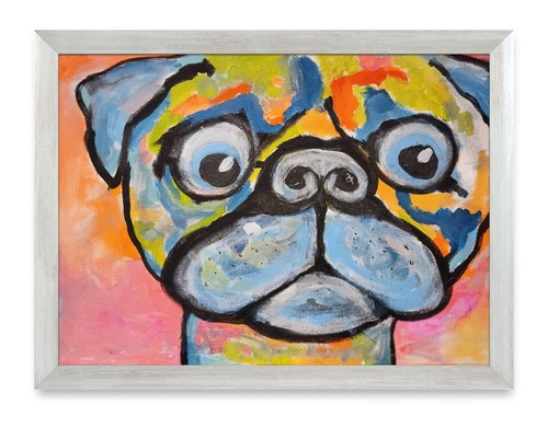 Original colorful pug dog pop - original,