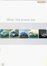 Honda Range Press Comments 2002-2003 UK Brochure Jazz Civic Accord S2000 NSX CRV