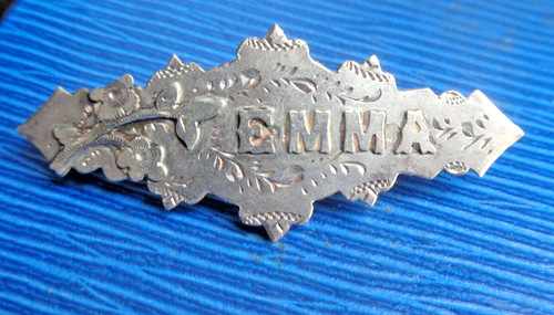 Sterling silver name brooch - name,
