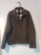 Mens Hard Rock Cafe Brown Jacket Size Large Very Good Condition