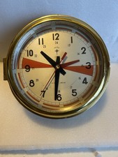Polaris WWII Radio Room Maritime Astral 8 day Ship Clock !! Works Great !! Rare