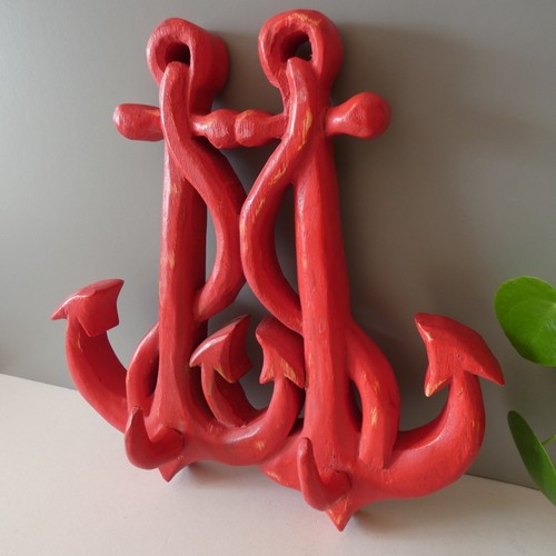 Wooden wall hooks - wooden, double